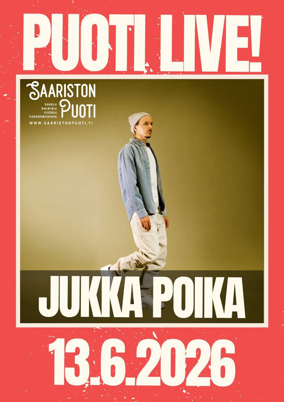 Jukka Poika · 13.6.2026 · Saariston Puoti LIVE!