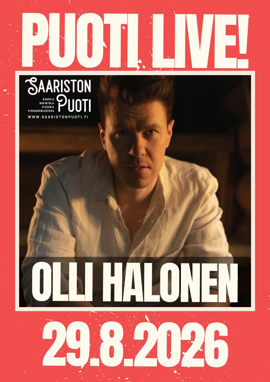 Olli Halonen · 29.8.2026 · Saariston Puoti LIVE!